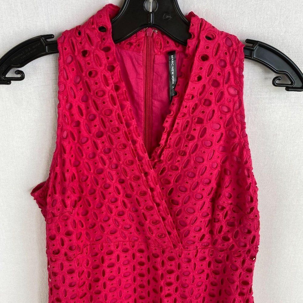 ANDREW MARC Pink Pattern Mesh Dress - Picture 4 of 8